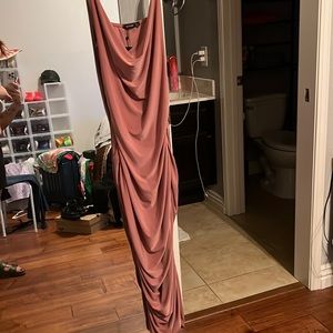 Boo Hoo ruched maternity dress